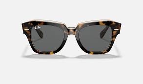 Rb4165 justin polarized rectangular sunglasses. Ray Ban State Street Rb2186 Brown Tortoise Acetate Dark Grey Lenses 0rb21861292b149 Ray Ban Usa