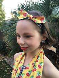 MATCHING Headband, Retro, Cotton, Boutique Hair Bow, Made to Match, Add