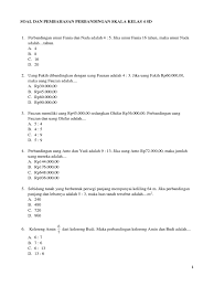 Soal matematika kelas 6 sd bab pengolahan data dan kunci jawaban bimbel brilian. Perbandingan Dan Skala