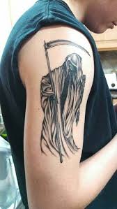 Man Arm Grim Reaper Tattoos Azrail Dovmeleri Erkek Dovmeleri Sirt Dovmeleri Kafatasi Dovmeleri