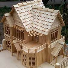 (i'm buying supplies april 1, 2011)there might be a v. Plans Top Wood Woodworking Diy Woodworking For Beginners Woodworking Plans Woodworkin Popsicle Stick Crafts House Miniature Houses Popsicle Stick Houses