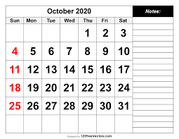 Free 2020 Calendar Template Illustrator