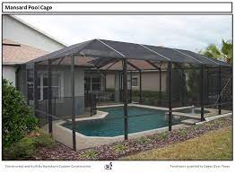 A pool screen enclosure costs $5 to $15 per square foot or between $4,000 and $14,000 on average. Pool Enclosure Houston Tx Builder Of Outdoor Pool Screened Enclosures Pool Screen Enclosure Indoor Outdoor Pool Backyard Pool Landscaping
