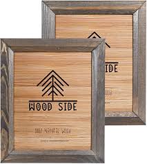 Check spelling or type a new query. Amazon Com 8x10 Wooden Picture Frames Grey Pack Of 2 Rustic Frame Made Of Solid Wood Finish Beveled Profile For Wall Mounting Photo Frame