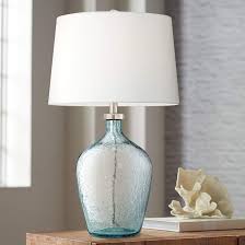 Ocean Breeze Clear Blue Sea Bubble Glass Table Lamp 60m72 Lamps Plus Glass Table Lamp Table Lamp Bubble Glass