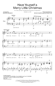 Watch the video for have yourself a merry little christmas from lauren daigle's behold for free, and see the artwork, lyrics and similar artists. Have Yourself A Merry Little Christmas Noten Roger Emerson Zweistimmiger Chor