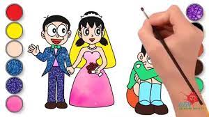 How To Draw Nobita Shizoka Step By Step Colouring Ideas Tv Drawings Draw Color
