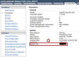 Choose either method 2 or method 3 depending on your circumstances. 2 Ways To Get Dell Service Tag On Vmware Esxi Server Virtual Machine