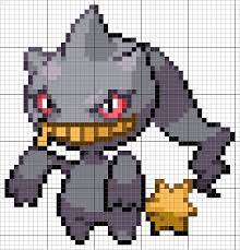 Banette Pixel Art Pattern Pixel Art Pokemon Cross Stitch Patterns