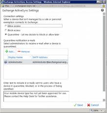 (use ssl and accept all security certificates). Preventing New Activesync Devices From Connecting To Exchange 2010