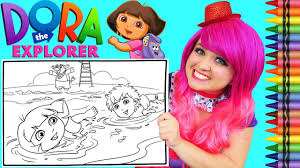 Zebra and diego explorer s02b7. Coloring Dora The Explorer Diego Swimming Giant Coloring Page Crayola Crayons Kimmi The Clown Youtube