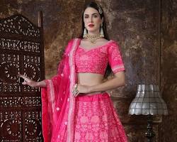 Image of Chikankari work lehenga choli embroidery