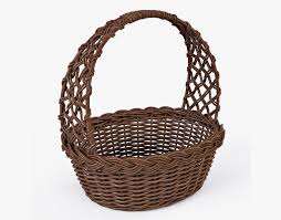 Wicker Basket 09 Brown Color 3d Model Wicker Basket Brown Color