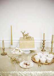 Gold And White Winter Styled Shoot At Manatee River Garden Club Wedding Dessert Table Rustic Wedding Cake Winter White