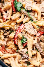 Creamy Pork Carnitas Pasta The Recipe Critic Leftover Pork Recipes Diced Pork Recipes Leftover Pork Loin Recipes