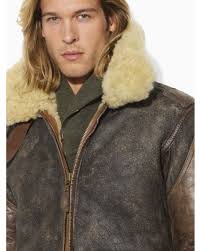 Polo ralph lauren shearling bomber best sale jacket