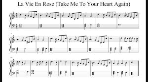 la vie en rose easy piano sheet music no audio