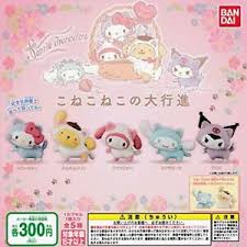 World of sanrio character goodies supercute adventures hello kitty cafe. Sanrio Characters Great Cat March All 5 Types Set Full Comp Figure Ebay