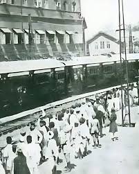 1853. The country's first train ran ...