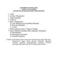 Penulisan lampiran pada karya tulis ilmiah. Doc Sistematika Penulisan Karya Tulis Ilmiah Dalam Pelaksanaan Guru Prestasi 2012 Henny Fitria Academia Edu