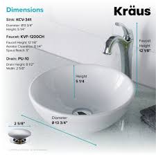kraus ckcv3411200ch 14 inch round white