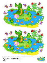 The women's national basketball association (wnba) is more than 20 years old now. Find 8 Differences Logic Puzzle Game For Children And Adults Printable Page For Kids Brain Teaser Book Illustration Of Cute Crocodile On Tropical Nature Task For Attentiveness Play Online Royalty Free Cliparts