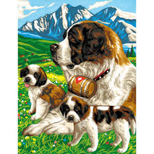 Jetzt das ausmalbild zahl 24 in gestaltform kostenlos laden. Idyllisches Malen Nach Zahlen Junior Bernhardiner 24x33x2cm Malvorl 8 99