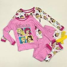 Disney Princess Nwt Size 4 6 10 Long Sleeve Pajamas 2 Pair 4 Piece Set Ebay