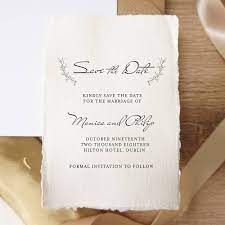 Cotton Paper Wedding Invitation Handmade Cotton Paper Stunning Wedding In Wedding Invitations Romantic Classic Wedding Stationery Classic Wedding Invitations