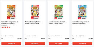 We did not find results for: Amiibo Alerts On Twitter Finally Animal Crossing Amiibo Cards Series 1 4 Are Up For Pre Order At Gamestop Https T Co Ij3qlxlfzv Ad 5 99 Reprints Https T Co 7qkjc1flr1