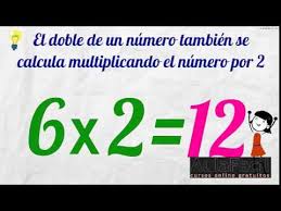 Resultado de imagen de el doble de un numero  2Âºprimaria