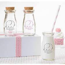 Little Peanut Girl Personalized Baby Shower Glass Milk Bottles Printed Glass Image 1 Peanut Baby Shower Milk Bottle Baby Baby Shower Giveaways
