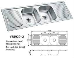 In a double bowl sink, the bridge in between the two sinks provides structural integrity and support, so a larger overall length is possible. Stainless Steel Double Bowl Kitchen Sink Buy Kitchen Sink Kitchen Sinks Wholesale Kitchen Sinks Prod Fregaderos De Cocina Fregaderos Diseno Muebles De Cocina