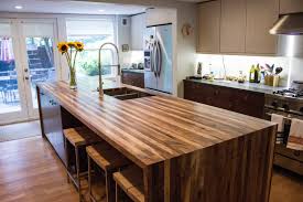 Do You Like This Island Style With The Partial Cabinet Bar Area To Sit We Can Use This Walnut Wood A Wood Countertops Butcher Block Countertops Kitchen Design