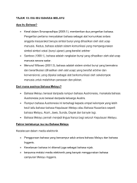 Kongres bahasa indonesia i meresmikan penggunaan bahasa indonesia sebagai bahasa persatuan. Isu2 Bahasa Melayu