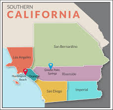 Southern california county map with cities. Dog Friendly Southern California