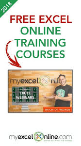Free Excel Online Training Courses Myexcelonline Online Training Courses Excel Tutorials Microsoft Excel Tutorial