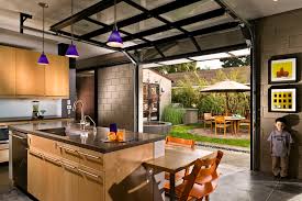 kitchen with private courtyard outside