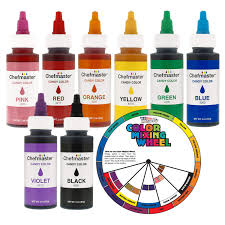 When it comes to food coloring for fondant, it is good to mention that they come in different forms. U S Cake Supply 2 Ounce Liquid Candy Food Color 8 Bottle Kit With Mixing Wheel Buy Online In Bahamas At Bahamas Desertcart Com Productid 28143097