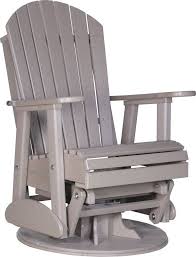 Luxcraft Recycled Plastic 2 Adirondack Swivel Glider Chair Lead Time To Ship 14 Weeks Swivel Glider Chair Glider Chair Swivel Glider