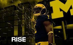 Michigan Wolverines Rising Up Michigan Wolverines Football Wolverines Football Football Wallpaper