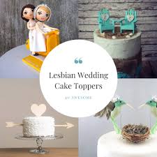 Buy products such as joyfeel clearance resin bride and groom figurine romantic cake topper resin craft wedding decoration at walmart and save. 40 Awesome Lesbian Wedding Cake Toppers That Will Make Your Wedding Cake Stand Out Same Sex Wedding Guide