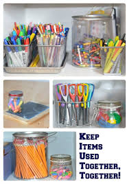The Organized Homeschool Challenge Art And Craft Supplies Art Supply Organization School Supplies Organization Organize Craft Supplies