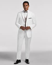 Finally, men's tuxedos are generally worn with black patent leather shoes; White Wedding Tuxedos Suits The Knot