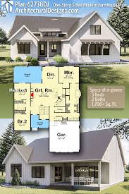 Plan 62738dj One Story 3 Bed Modern Farmhouse Plan In 2021 Modern Farmhouse Plans Farmhouse Plans Country House Plans