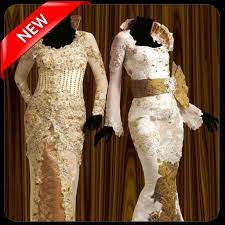 Sementara bahan dan warna kain yang digunakan. Desain Kebaya Pengantin Fur Android Apk Herunterladen