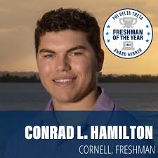 Outstanding Freshman of the Year] This year, Phi Delta Theta created new  awards that allowed chapters to recognize outstanding undergraduate members  in each class. There are many freshman (first-year student) members  throughout