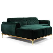 Descricao Do Produto Sofa 3 Lugares Com Chaise Base De Madeira Euro 230 Cm Veludo Verde Gran Belo Def Em 2020 Chaise Sofa Com Chaise Longue Decoracao Com Sofa Verde