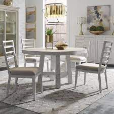Select your desired features below and scroll to the bottom of the page to see the price and add to cart. Liberty Furniture Modern Farmhouse 5 Piece Round Table And Chair Set Zak S Home Dining 5 Piece Sets