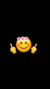 Emoji Wallpaper Emoji Iphone Love Latar Hitam